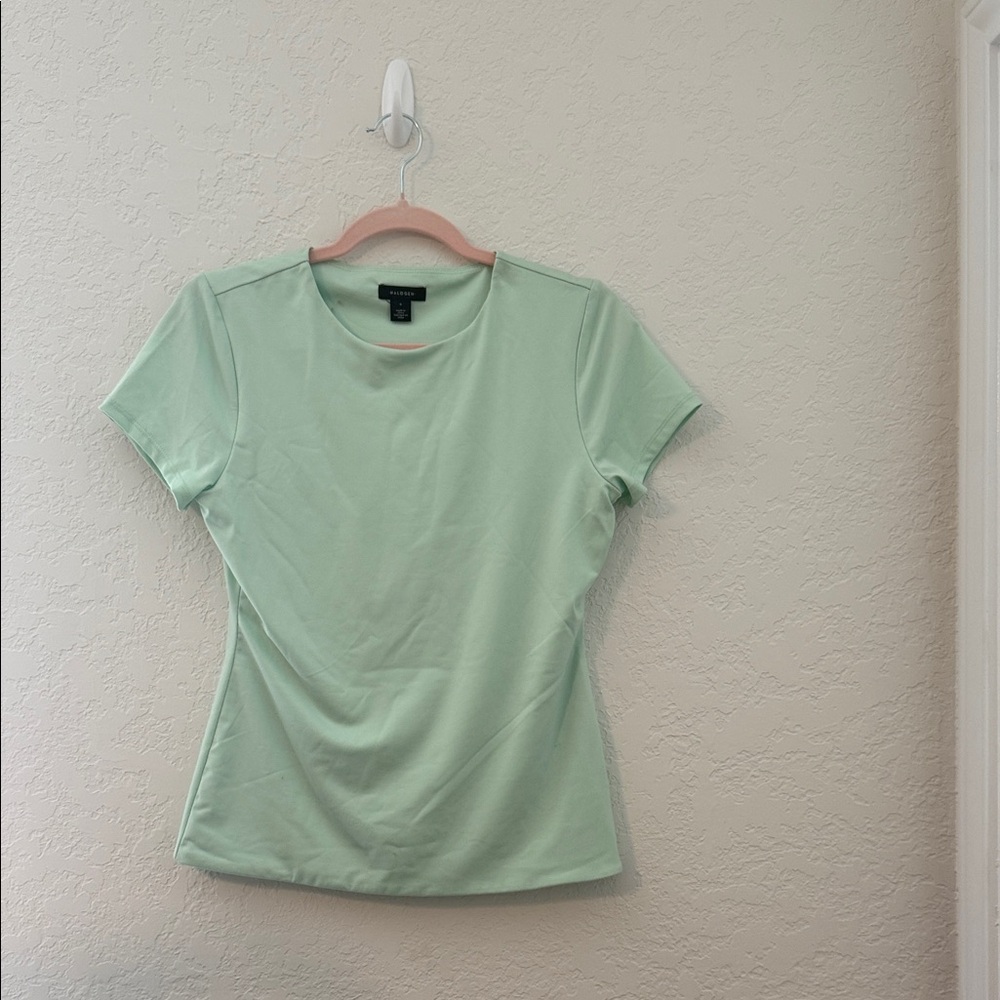 ❤️🔥NWOT Halogen Light Green Short Sleeve Top